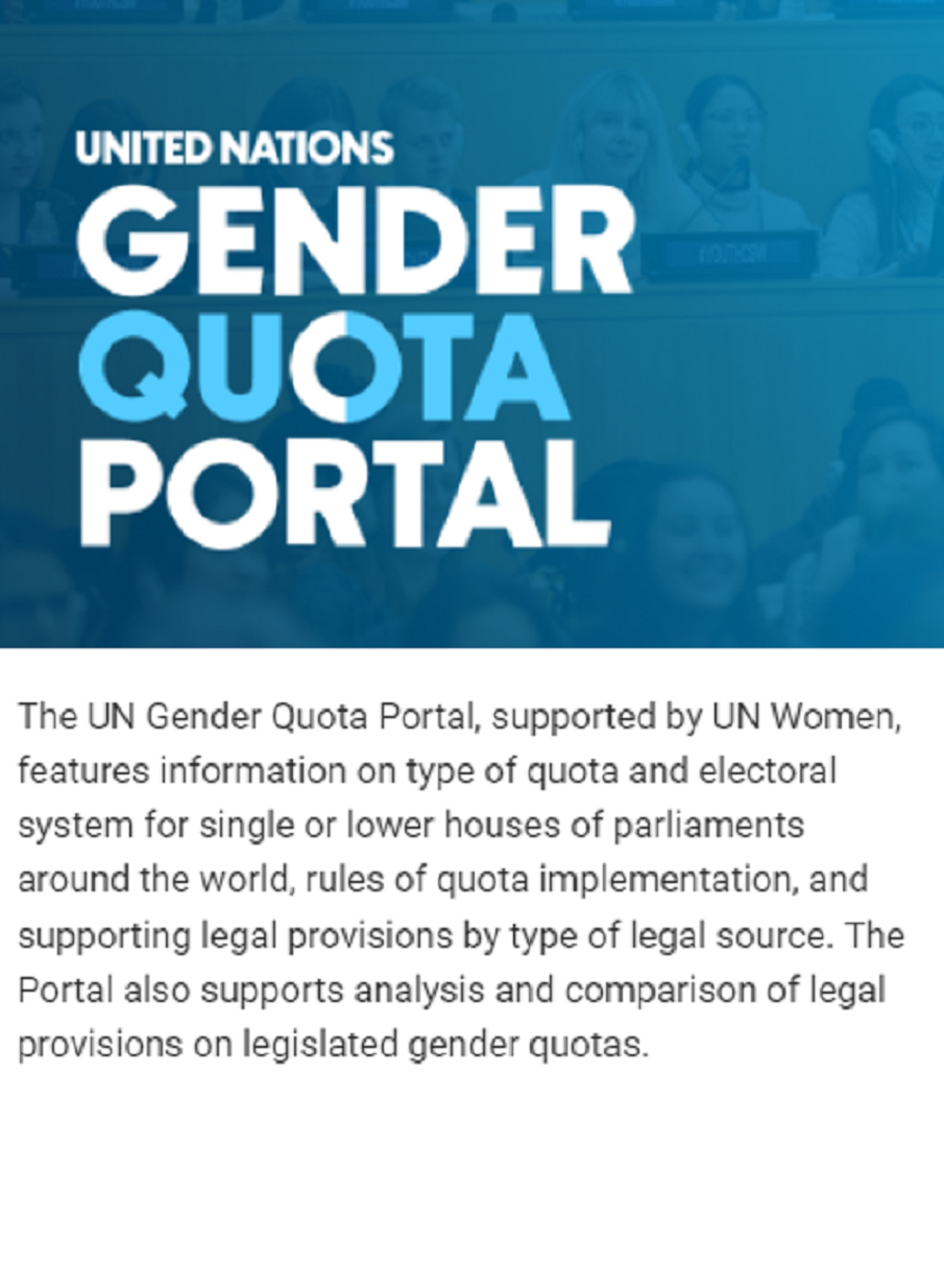 Gender Quota Portal home page 