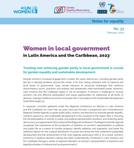 Women in local government 2023
