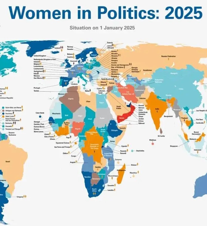 Map Women in politics: 2025