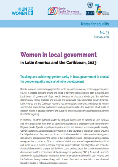 Women in local government 2023